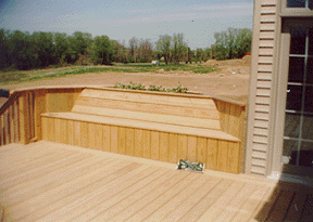 deck bench storage build